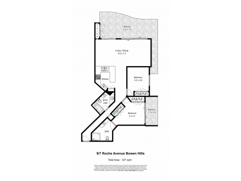 9/7 Roche Avenue, Bowen Hills QLD 4006 Floorplan
