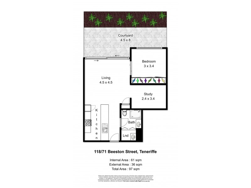 118/71 Beeston Street, Teneriffe QLD 4005 Floorplan