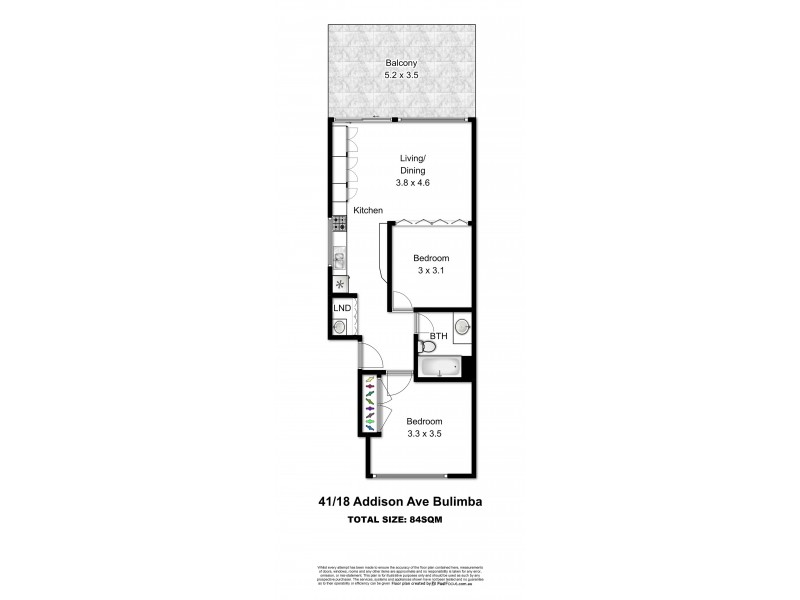 41/18 Addison Avenue, Bulimba QLD 4171 Floorplan