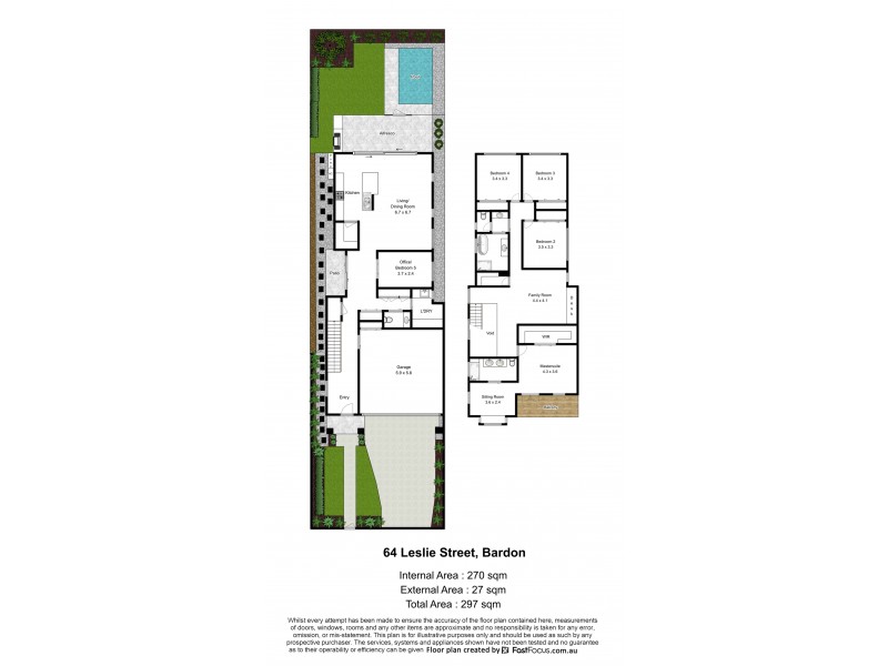64 Leslie Street, Bardon QLD 4065 Floorplan