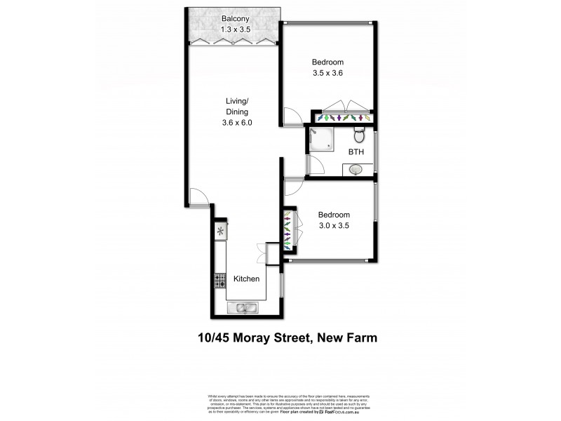 10/45 Moray Street, New Farm QLD 4005 Floorplan