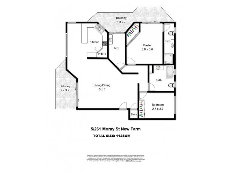 4/261 Moray Street, New Farm QLD 4005 Floorplan
