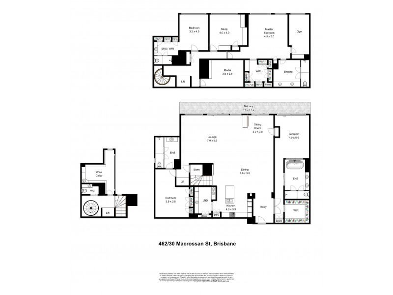 462/30 Macrossan Street, Brisbane City QLD 4000 Floorplan