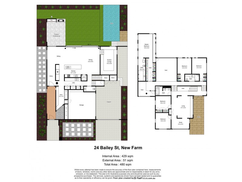 24 Bailey Street, New Farm QLD 4005 Floorplan