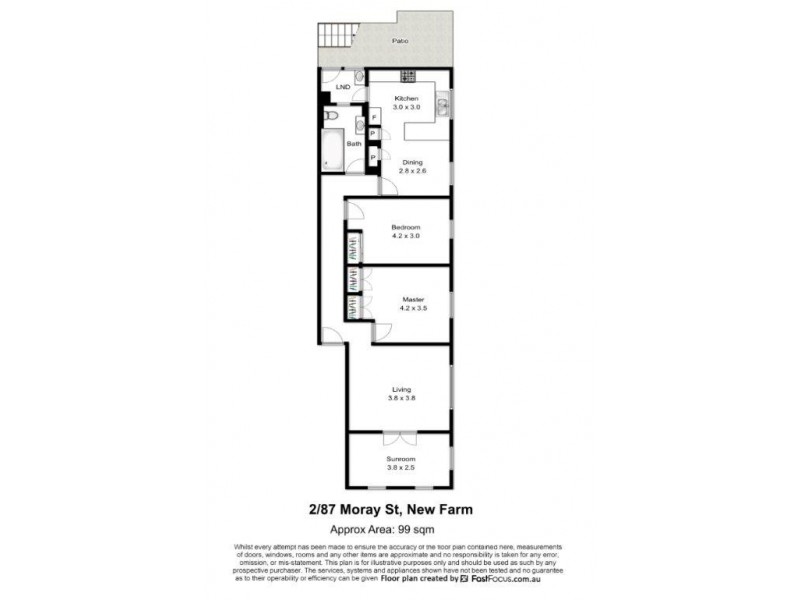 2/87 Moray Street, New Farm QLD 4005 Floorplan