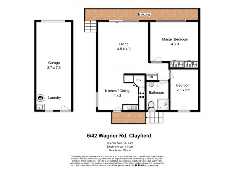 6/42 Wagner Road, Clayfield QLD 4011 Floorplan