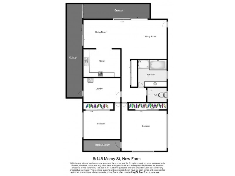 8/145 Moray Street, New Farm QLD 4005 Floorplan
