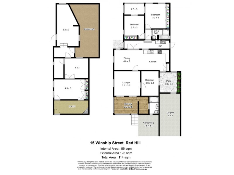 15 Winship Street, Red Hill QLD 4059 Floorplan