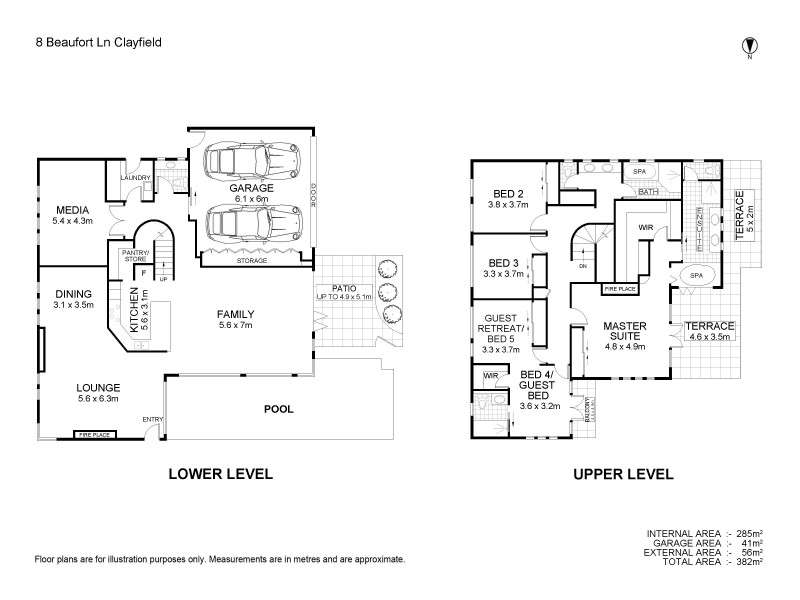 8 Beaufort Lane, Clayfield QLD 4011 Floorplan