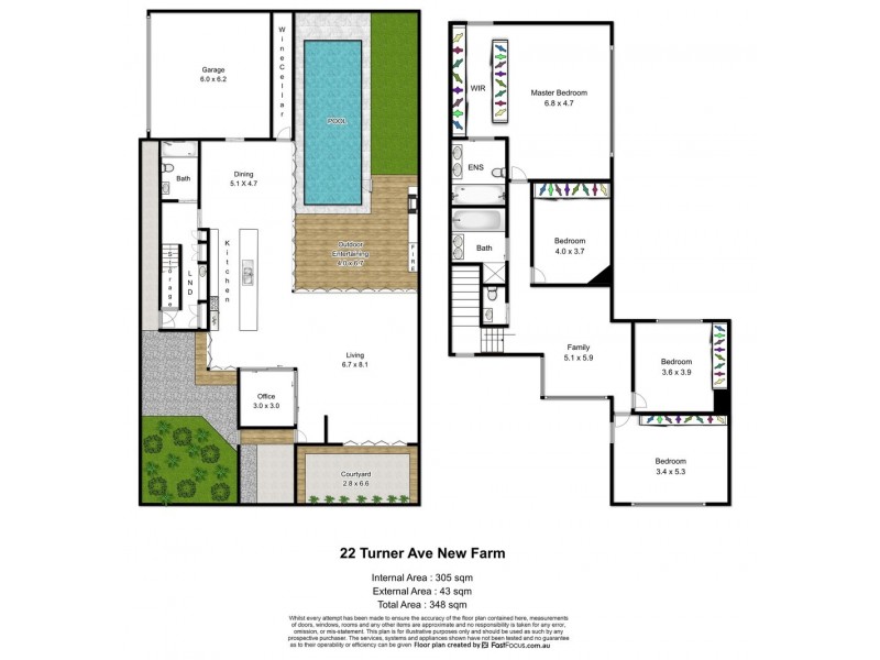 22 Turner Avenue, New Farm QLD 4005 Floorplan