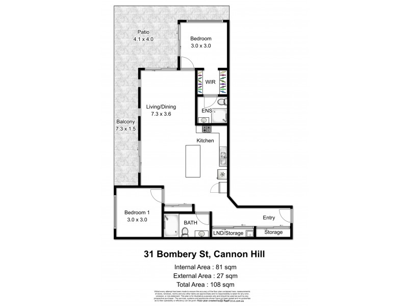 6/31 Bombery Street, Cannon Hill QLD 4170 Floorplan