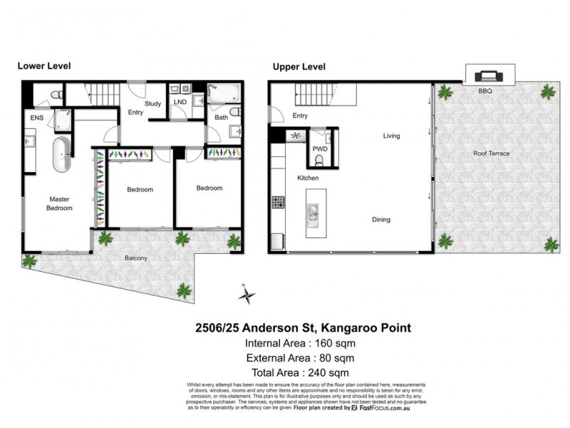 2506/25 Anderson Street, Kangaroo Point QLD 4169 Floorplan