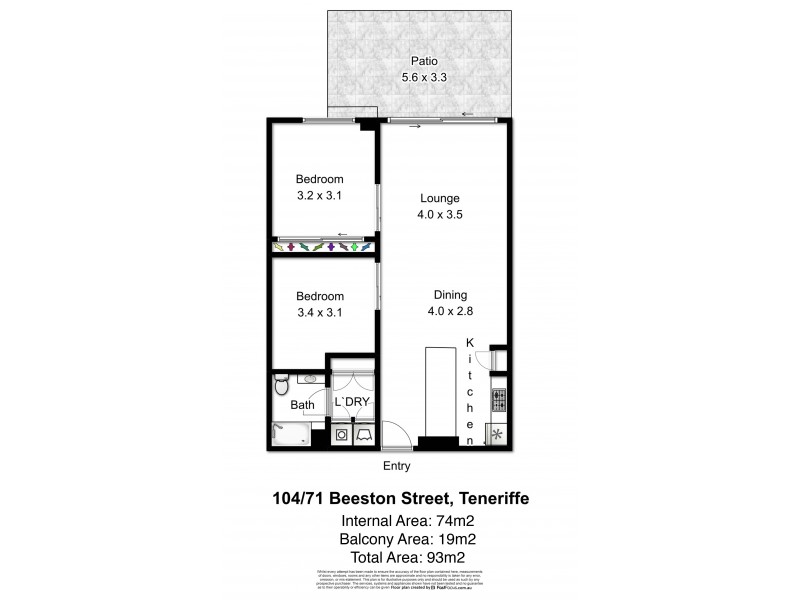 104/71 Beeston Street, Teneriffe QLD 4005 Floorplan