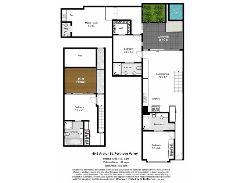 4/46 Arthur Street, Fortitude Valley QLD 4006 Floorplan