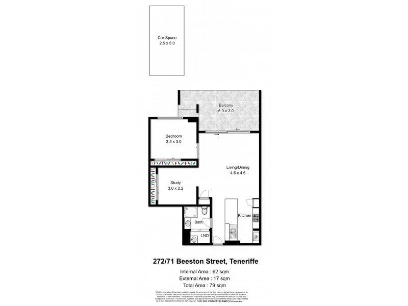 272/71 Beeston Street, Teneriffe QLD 4005 Floorplan