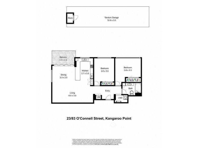 23/83 O’Connell Street, Kangaroo Point QLD 4169 Floorplan