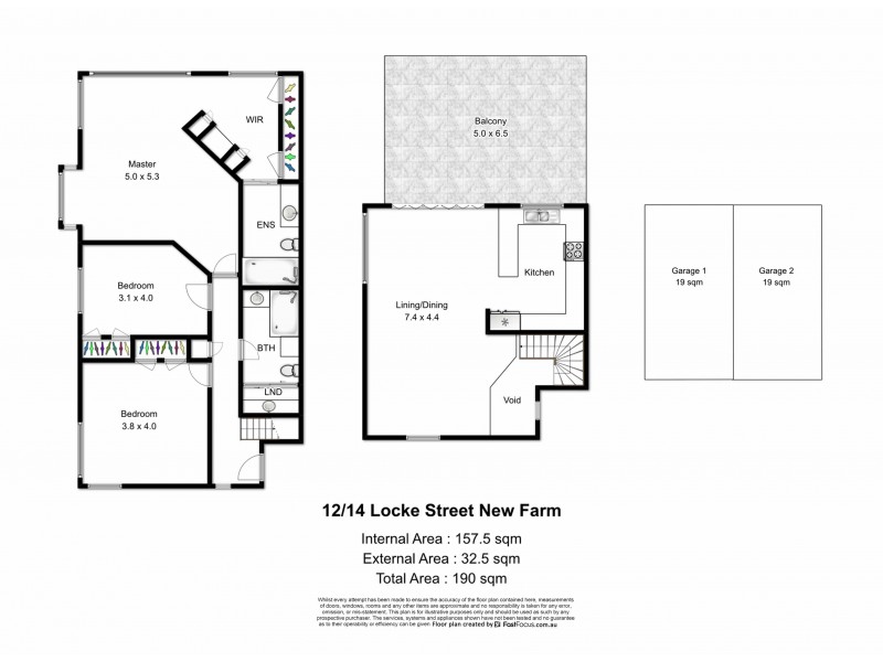 12/14 Locke Street, New Farm QLD 4005 Floorplan
