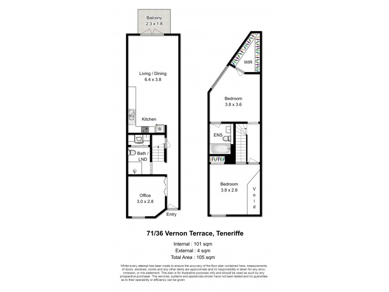71/36 Vernon Terrace, Teneriffe QLD 4005 Floorplan