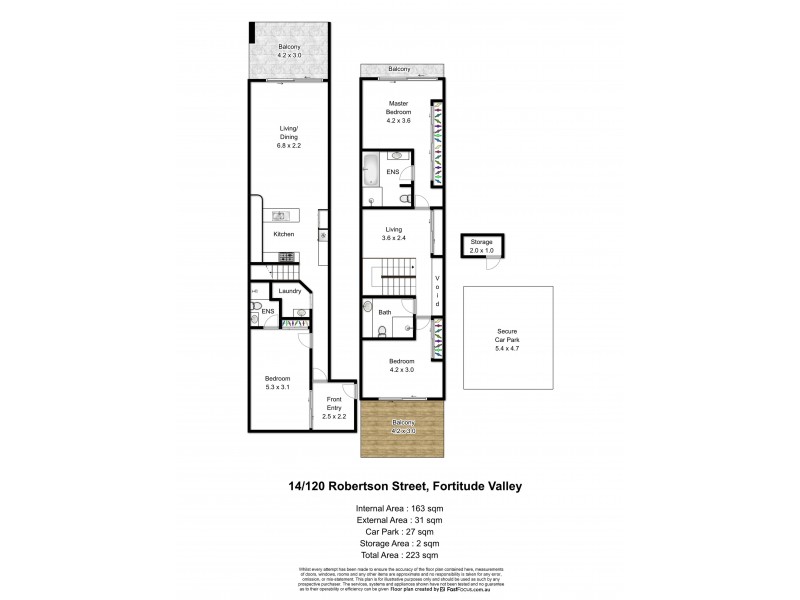 14/120 Robertson Street, Fortitude Valley QLD 4006 Floorplan