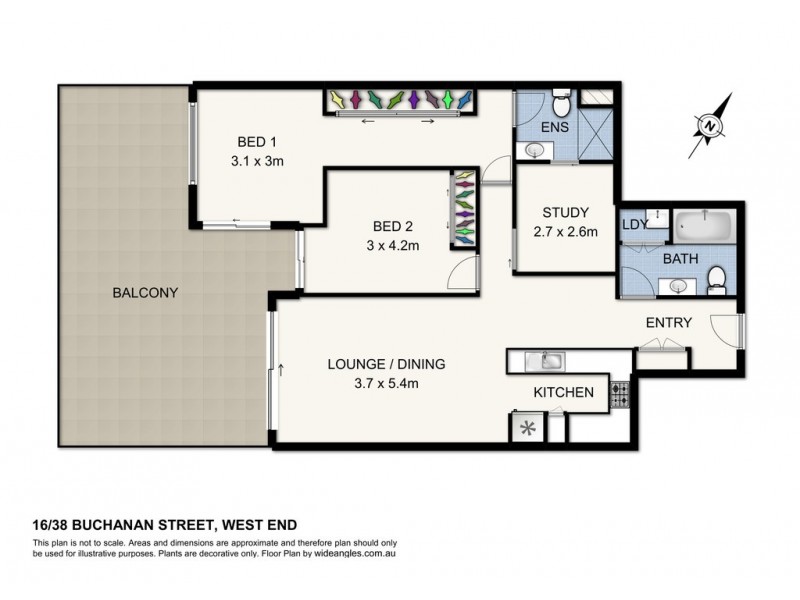 16/38 Buchanan Street, West End QLD 4101 Floorplan