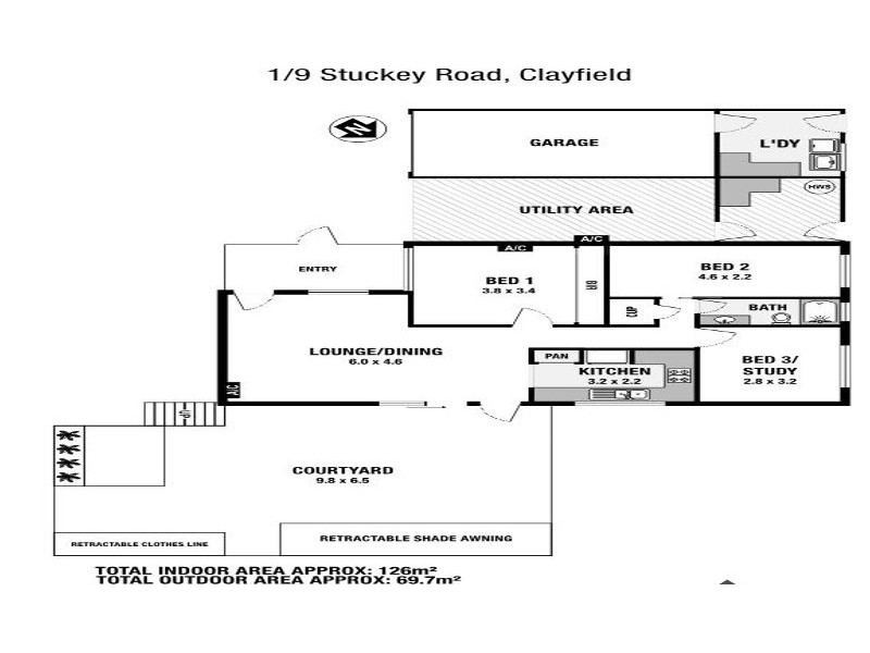 1/9 Stuckey Road, Clayfield QLD 4011 Floorplan