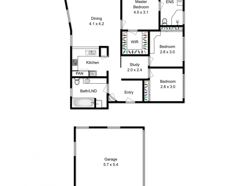 6/74 Oxlade Drive, New Farm QLD 4005 Floorplan