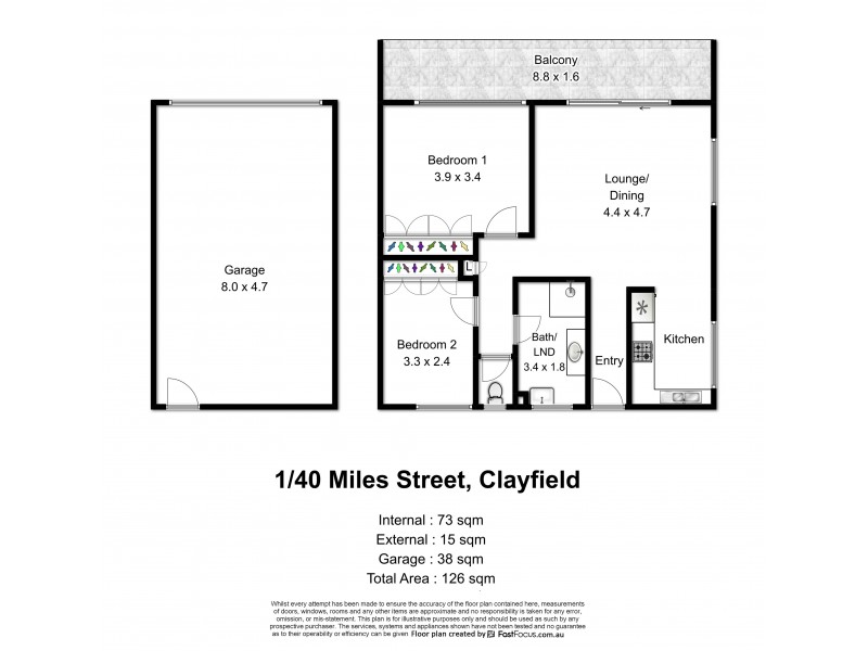 1/40 Miles Street, Clayfield QLD 4011 Floorplan