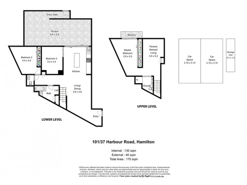 Infinity 37 Harbour Road, Hamilton QLD 4007 Floorplan