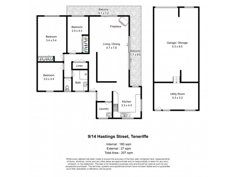 9/14 Hastings Street, Teneriffe QLD 4005 Floorplan
