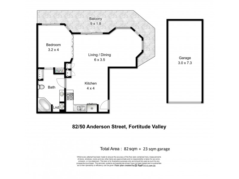 82/50 Anderson Street, Fortitude Valley QLD 4006 Floorplan