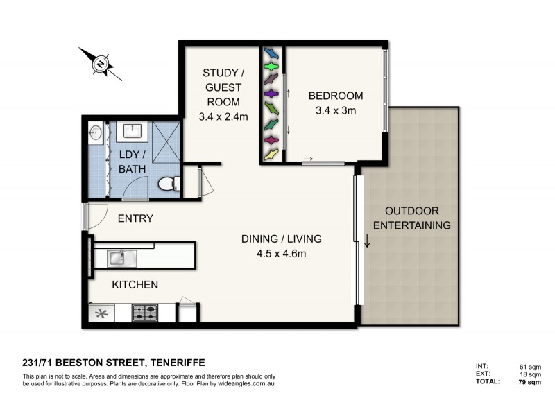 231/71 Beeston Street, Teneriffe QLD 4005 Floorplan