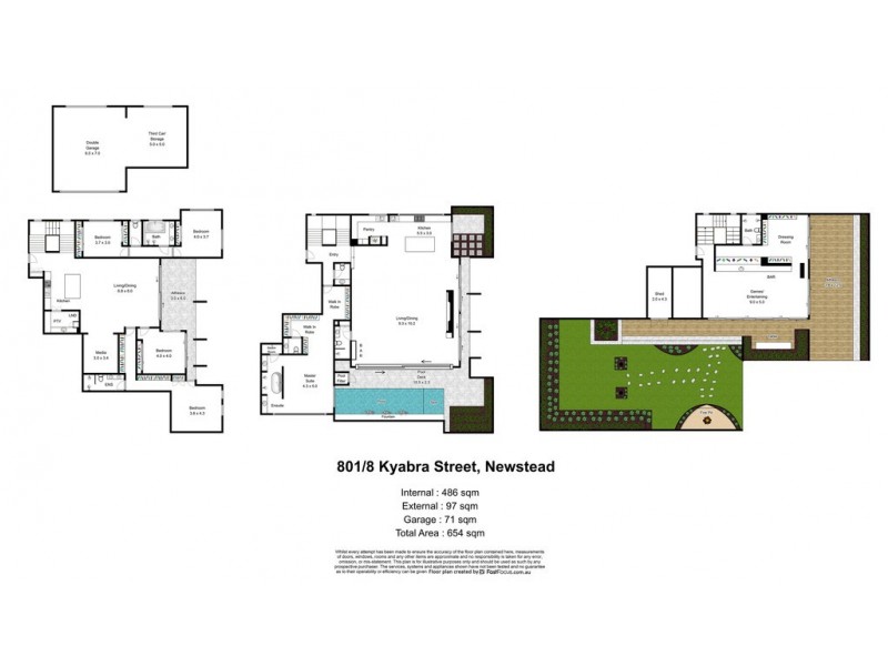 801/8 Kyabra Street, Newstead QLD 4006 Floorplan
