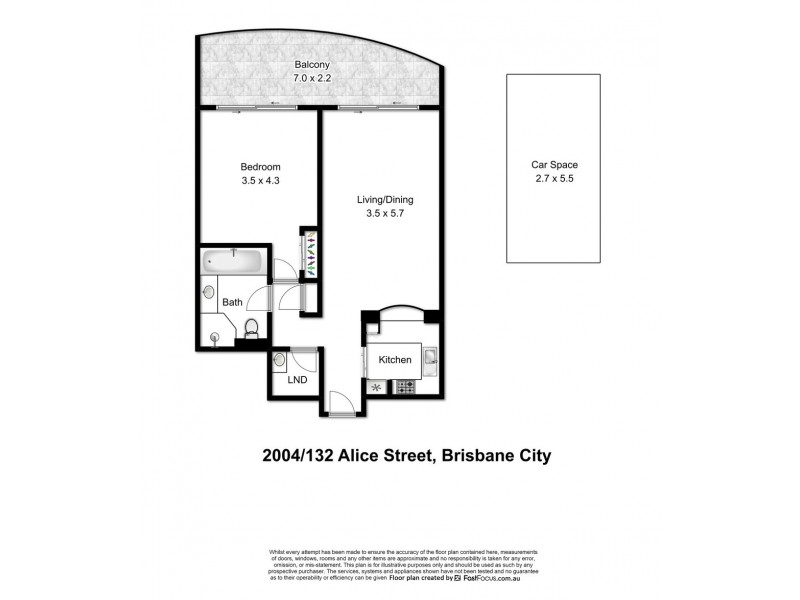 2004/132 Alice Street, Brisbane City QLD 4000 Floorplan