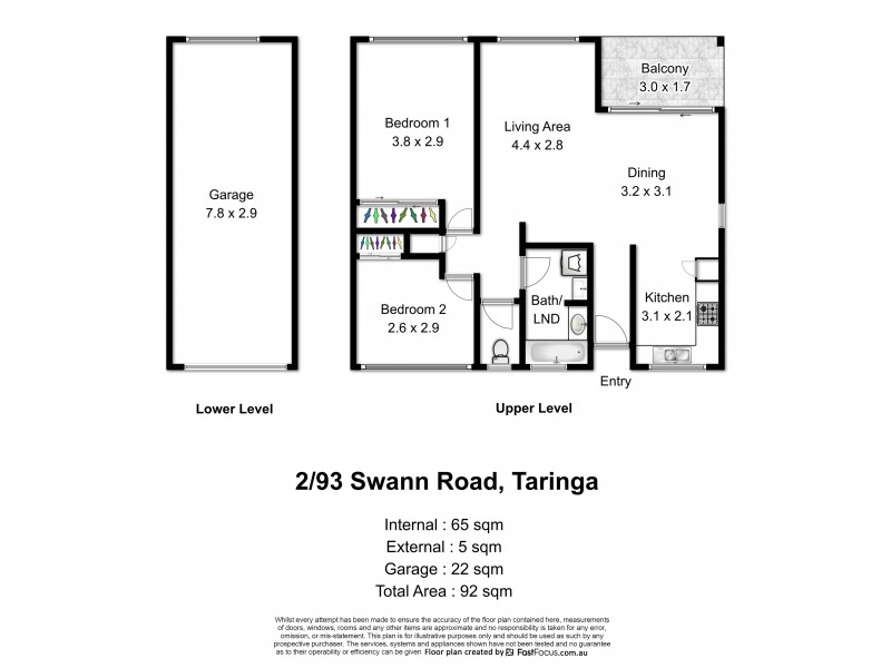 2/93 Swann Road, Taringa QLD 4068 Floorplan