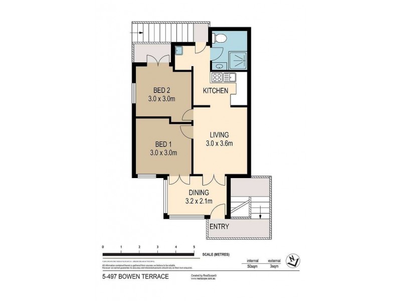 5/497 BOWEN TERRACE, New Farm QLD 4005 Floorplan