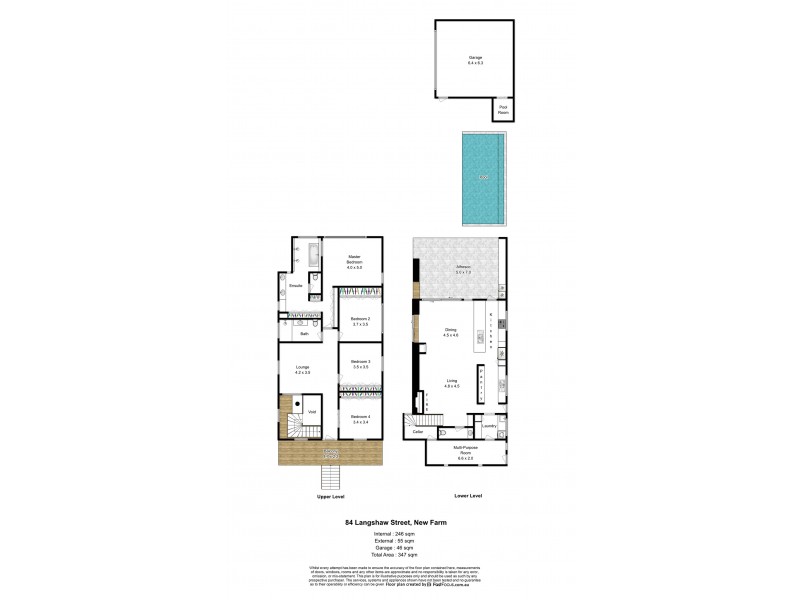 84 Langshaw Street, New Farm QLD 4005 Floorplan