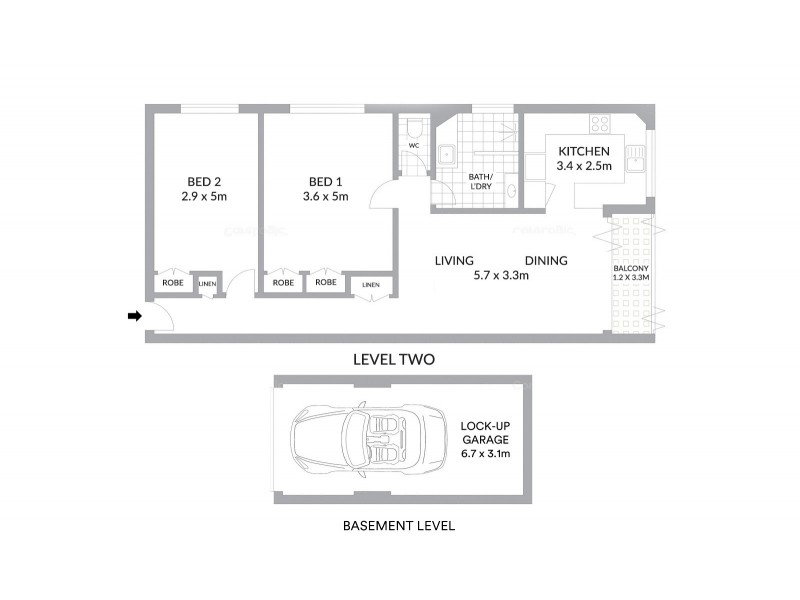 12/383 Bowen Terrace, New Farm QLD 4005 Floorplan
