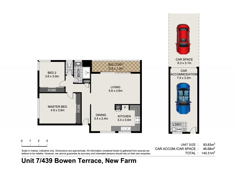 7/439 Bowen Terrace, New Farm QLD 4005 Floorplan