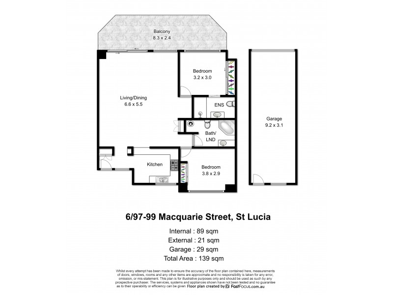 6/97-99 Macquarie Street, St Lucia QLD 4067 Floorplan