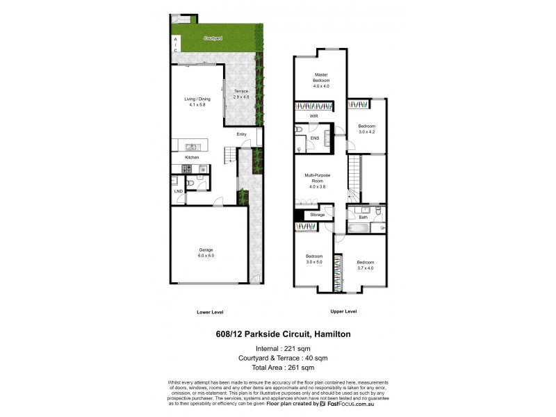 608/12 Parkside Circuit, Hamilton QLD 4007 Floorplan