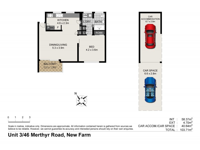 3/46 Merthyr Road, New Farm QLD 4005