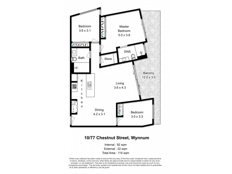 10/77 Chestnut Street, Wynnum QLD 4178 Floorplan