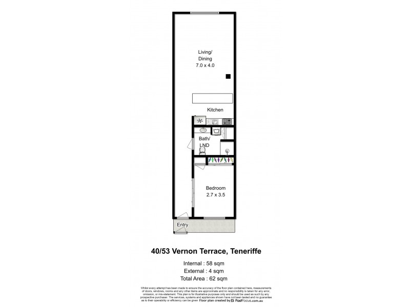 40/53 Vernon Terrace, Teneriffe QLD 4005 Floorplan