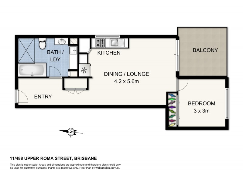 8/482 Upper Roma Street, Brisbane City QLD 4000 Floorplan