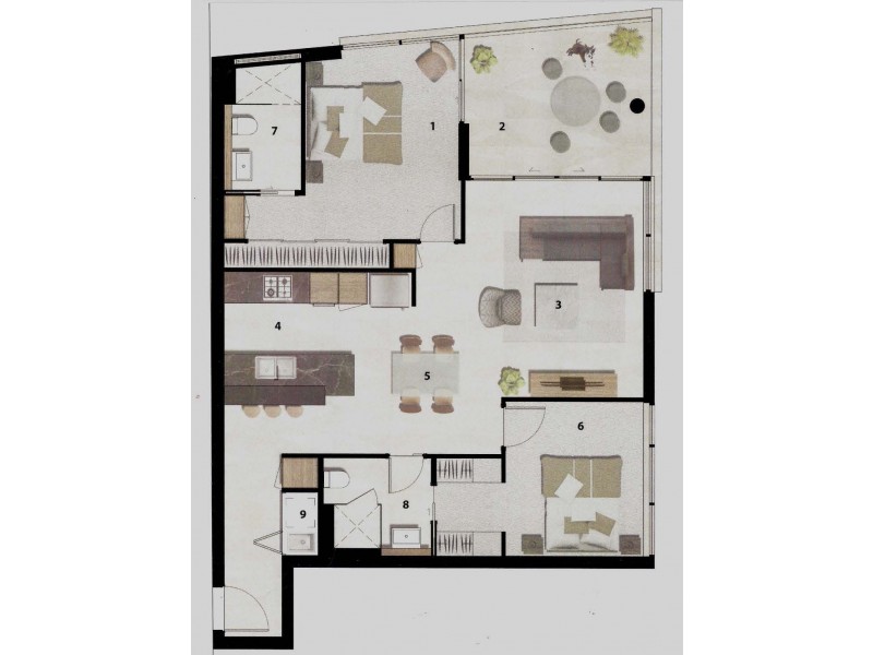 1112/27 Commercial Road, Newstead QLD 4006 Floorplan