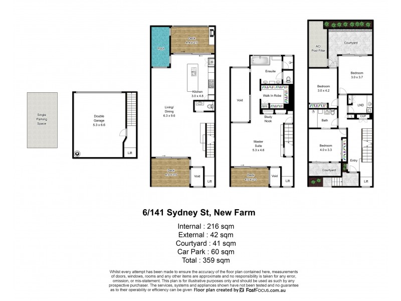 6/141 Sydney Street, New Farm QLD 4005 Floorplan