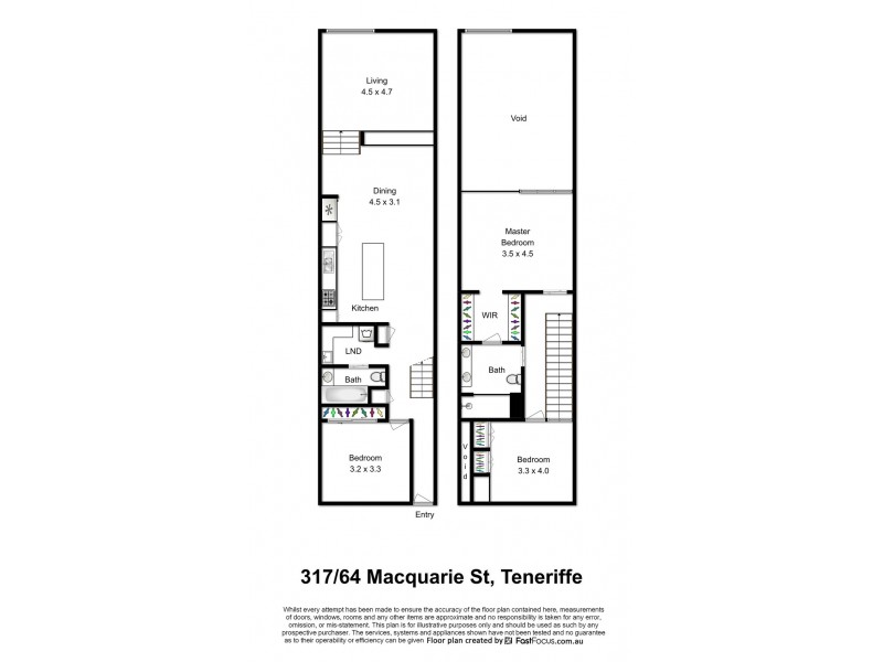 317/64 Macquarie Street, Teneriffe QLD 4005 Floorplan