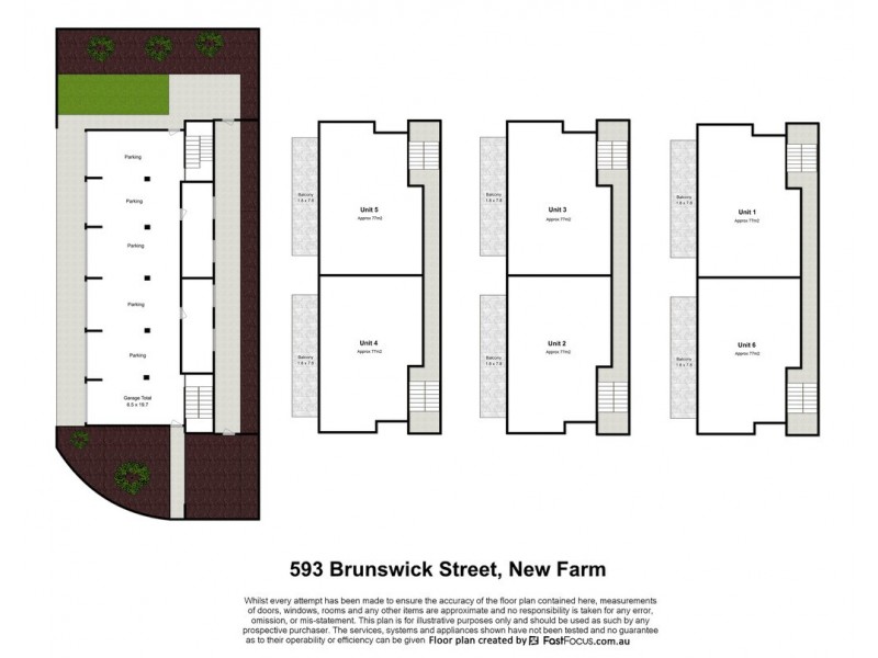 593 Brunswick Street, New Farm QLD 4005 Floorplan