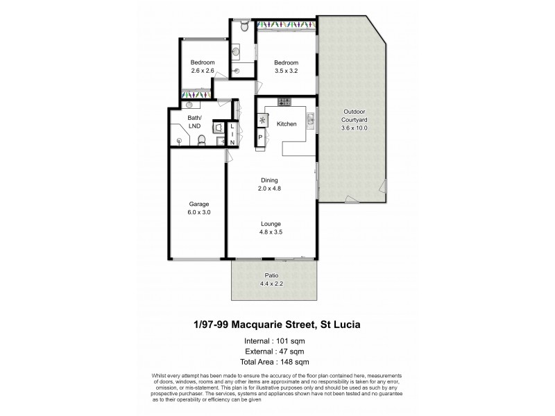 1/97-99 Macquarie Street, St Lucia QLD 4067 Floorplan