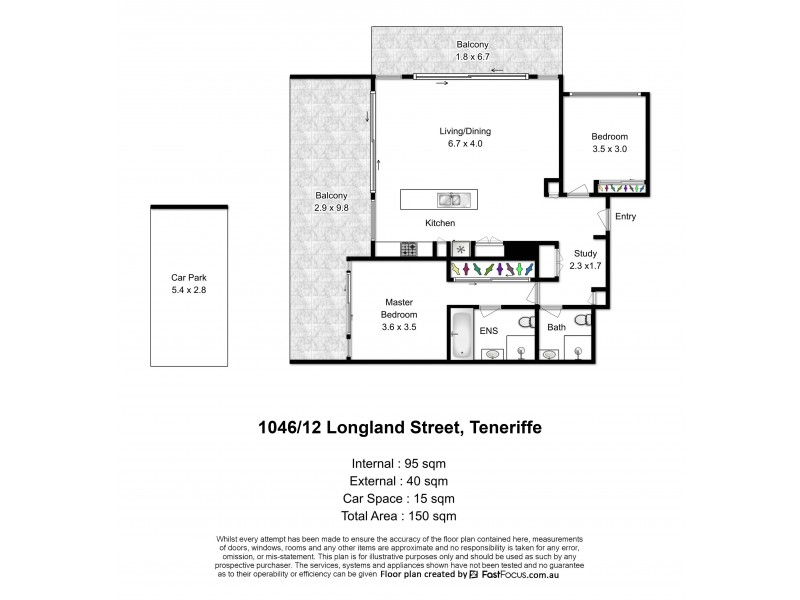 1046/12 Longland Street, Newstead QLD 4006